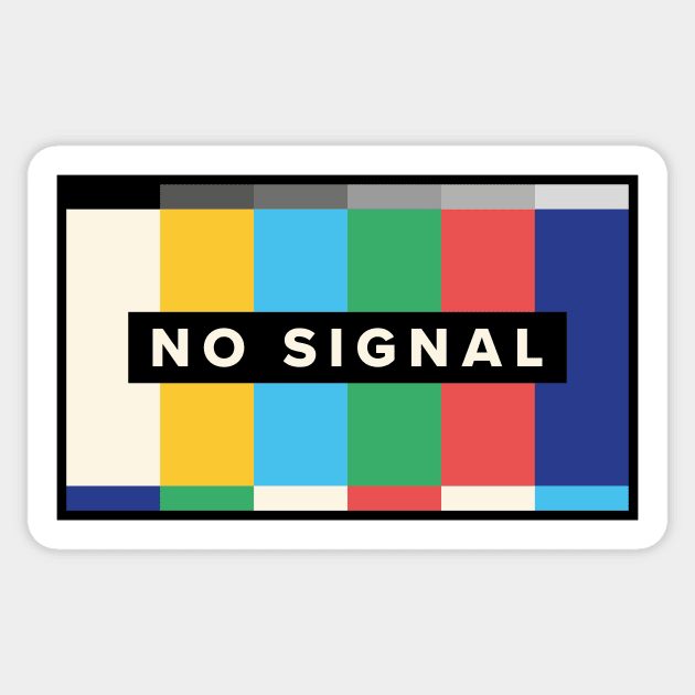 No signal test signal pattern Sticker by Nora Gazzar